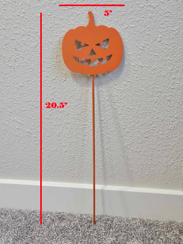 Evil Pumpkin Yard Stake