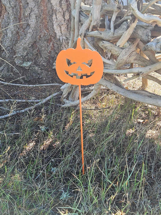 Evil Pumpkin Yard Stake