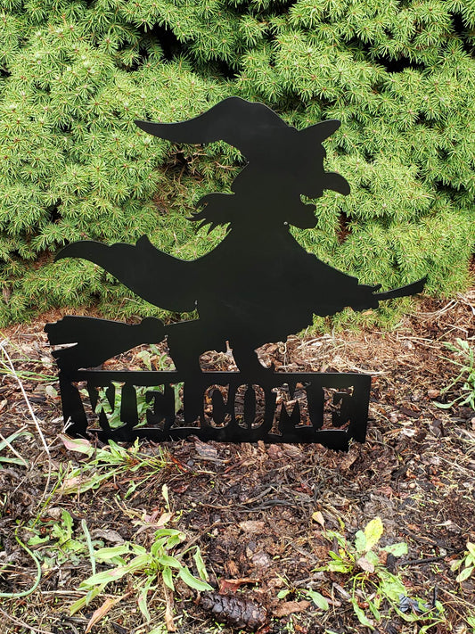 Witch Welcome Yard Sign